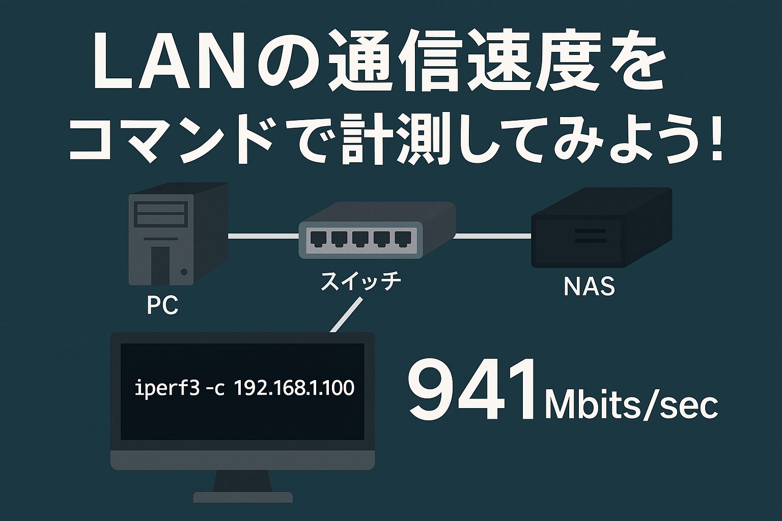 iperfでLANの通信速度を簡単に計測する方法 | タノコン